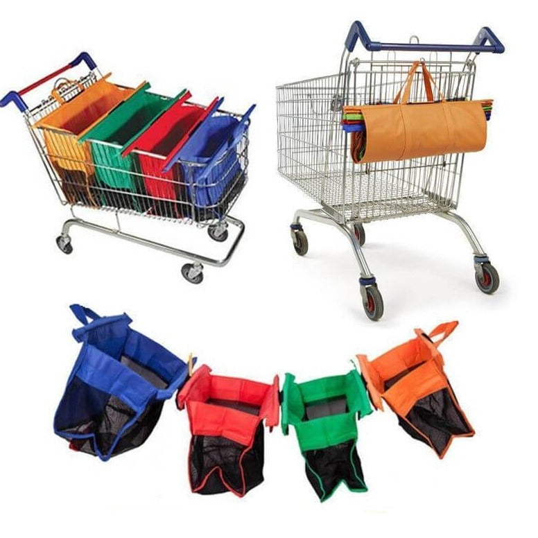 Reusable Grocery Shopping Bag Set of 4