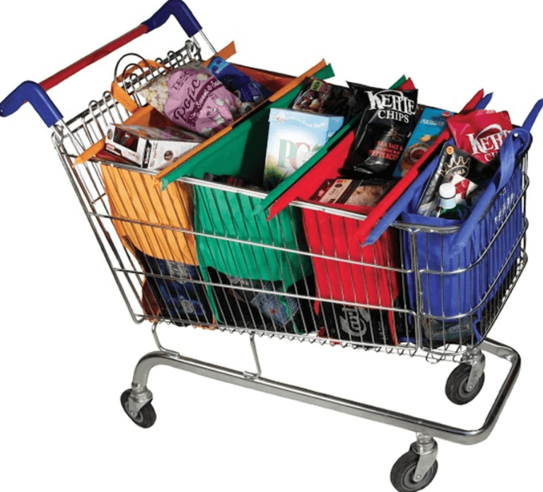 Reusable Grocery Shopping Bag Set of 4