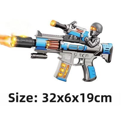 Realistic Electric Toy Gun with Smoke and Sound Effects