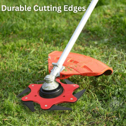 TurfEdge – Universal 6 - Steel Blade Trimmer Head for Weed & Grass Clearing - Strimmer Head - Wild Eye Vision