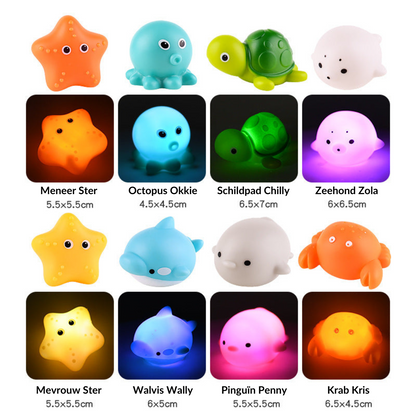 Colorful Teddy Bear Bath Toys Set