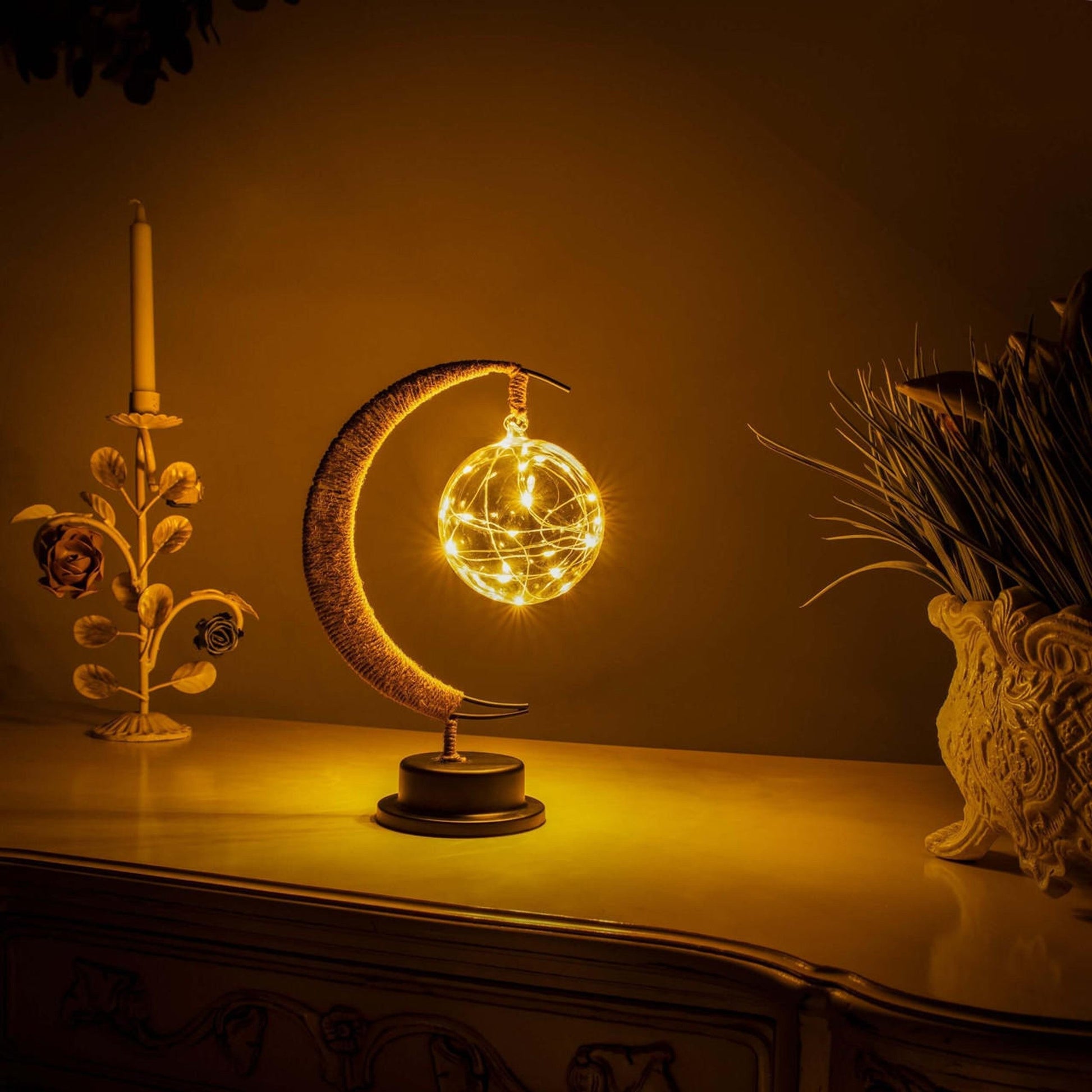 Soft Moonlight Table Lamp Warm Home Lighting - Fesara