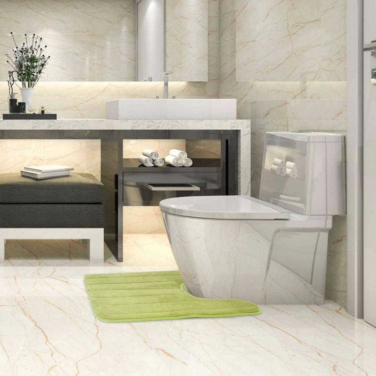 Anti-Slip U-Shaped Bathroom Floor Mat