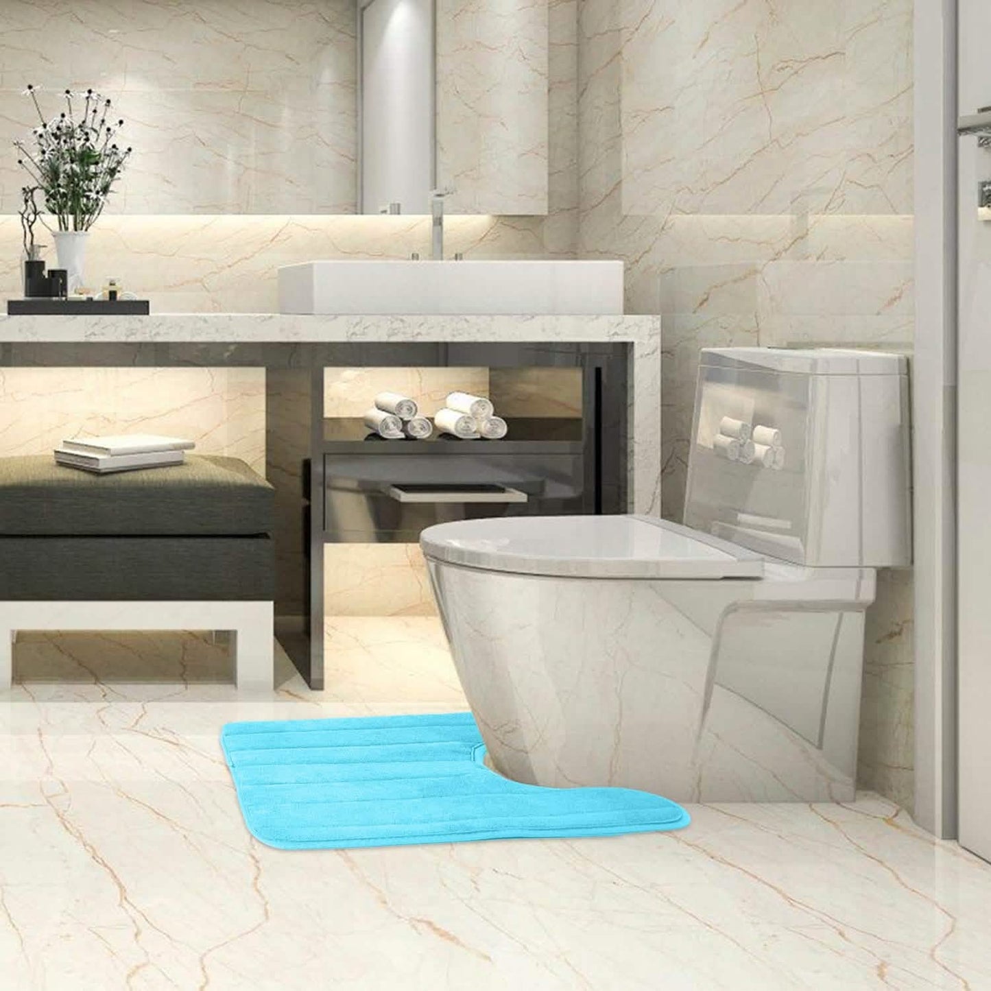 Anti-Slip U-Shaped Bathroom Floor Mat
