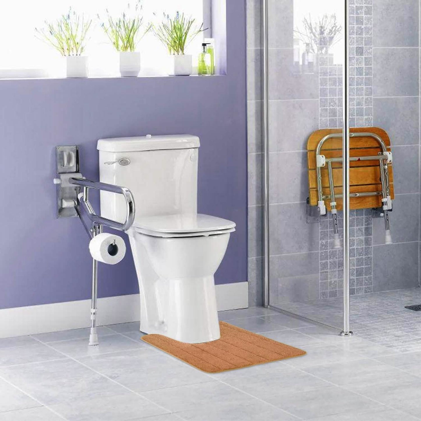 Anti-Slip U-Shaped Bathroom Floor Mat