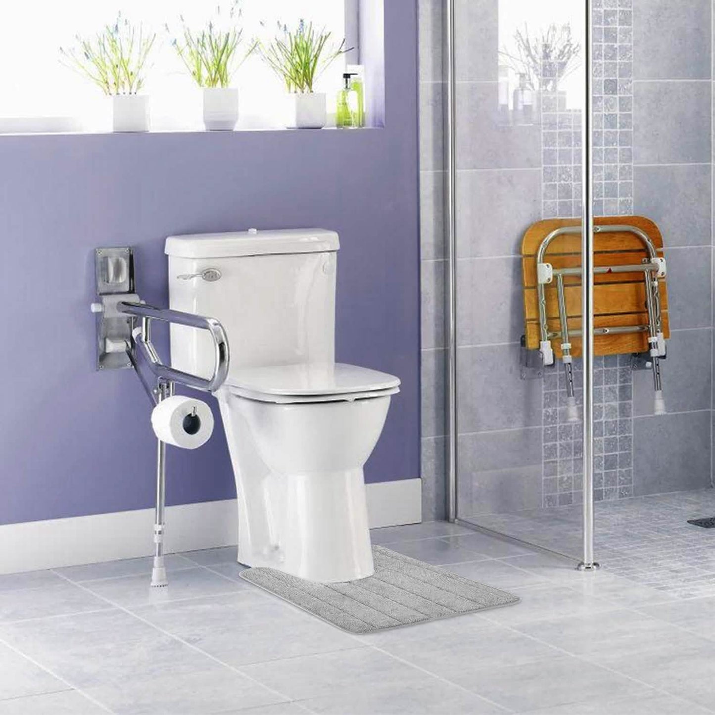 Anti-Slip U-Shaped Bathroom Floor Mat