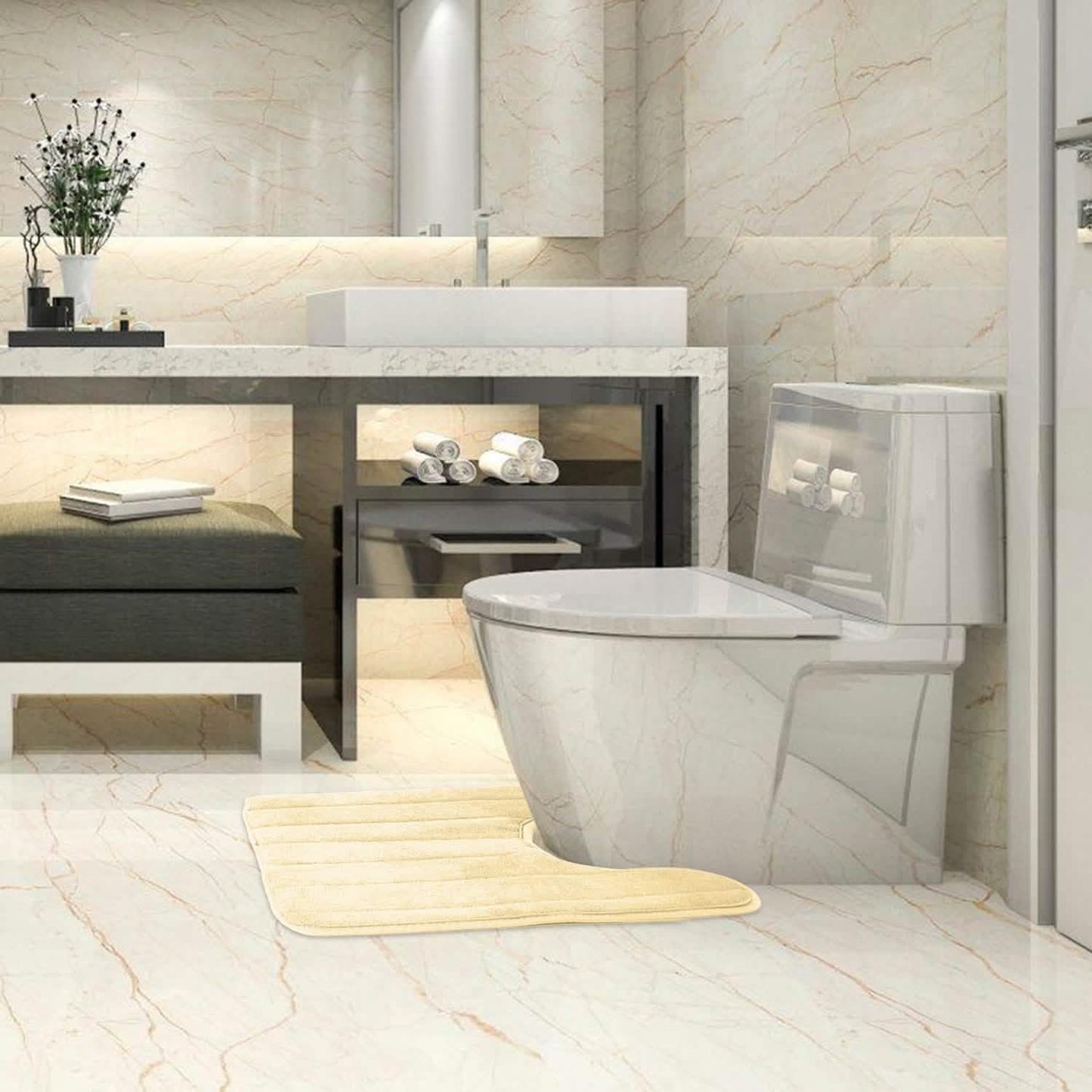 Anti-Slip U-Shaped Bathroom Floor Mat
