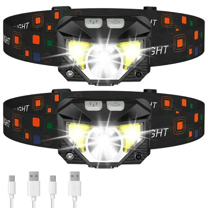 Bright LED Rechargeable Headlight 2 Pack - Fesara