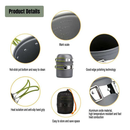Ultralight Camping Cooking Set - Camping Cooking Set - Wild Eye Vision