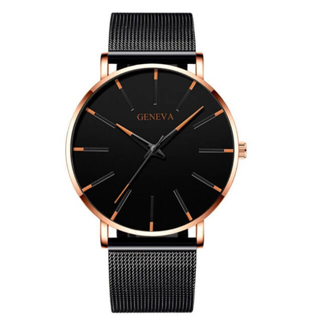 Slim Men's Classic Leather Watch