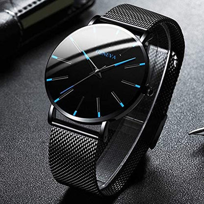 Slim Men's Classic Leather Watch - Fesara