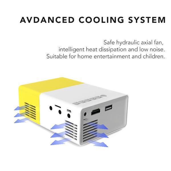Portable 600lm Mini HD Projector