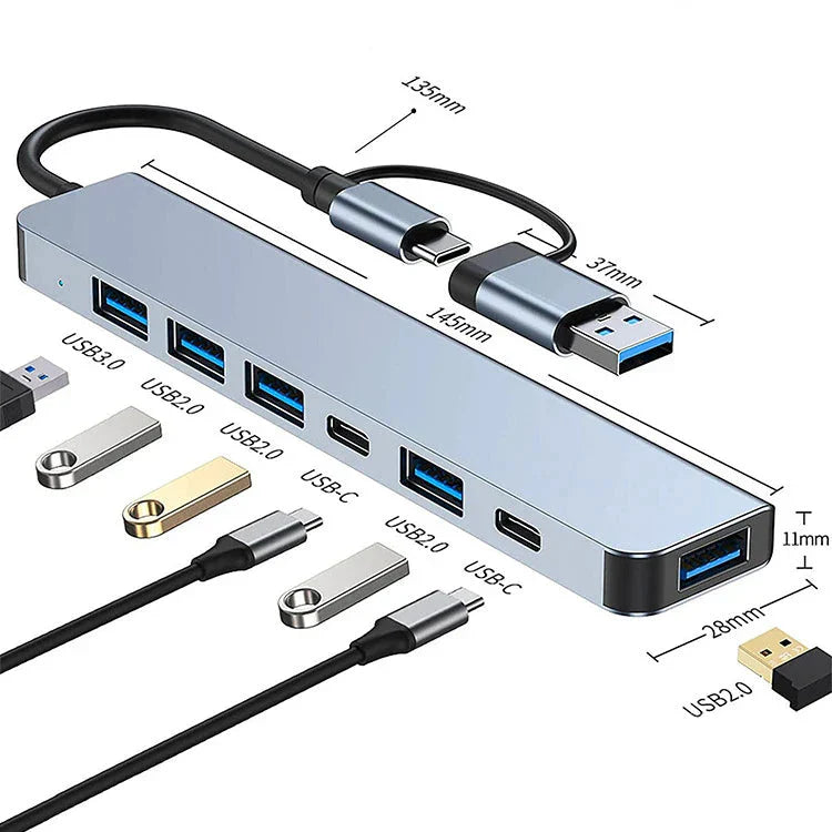 Universal 7-in-1 USB-C Hub Adapter