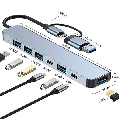 Universal 7-in-1 USB-C Hub Adapter