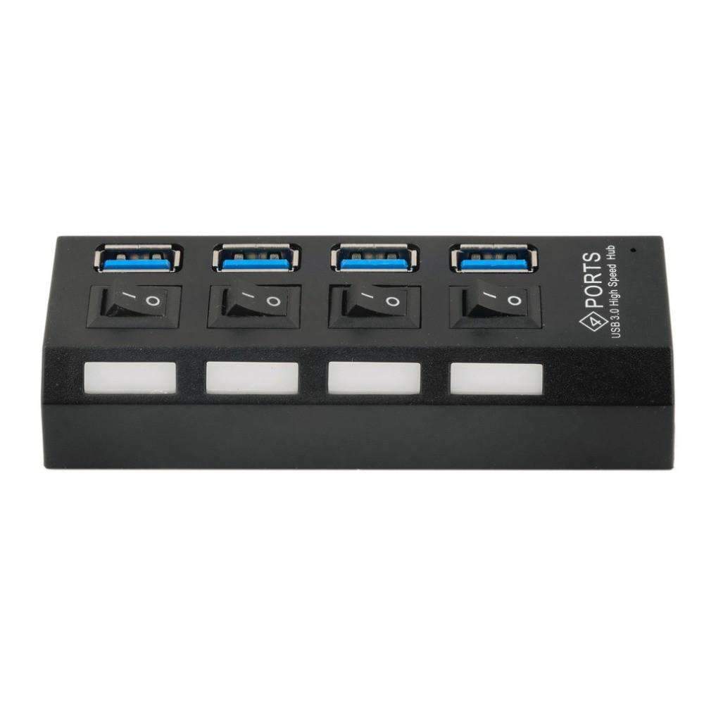 Fast USB 3.0 Hub 4 Port High Speed Adapter