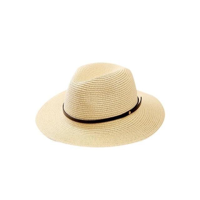 Chic Ladies Natural Straw Sun Hat