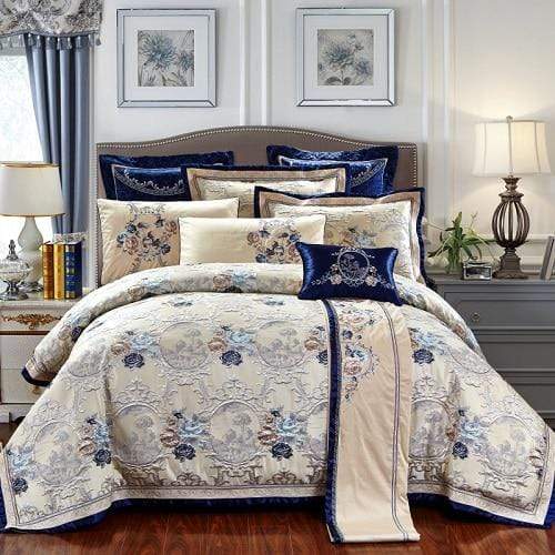 Luxury Cotton Silk Bedding with Elegant Designs