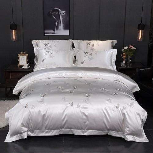 Soft White Egyptian Cotton Bedding Set