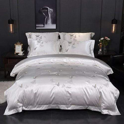 Soft White Egyptian Cotton Bedding Set