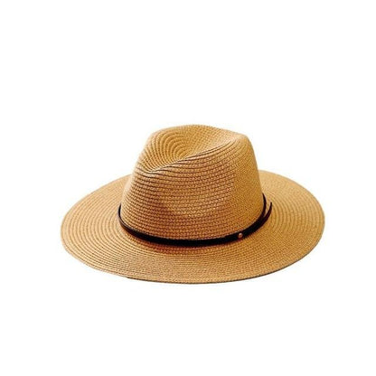 Chic Ladies Natural Straw Sun Hat - Fesara