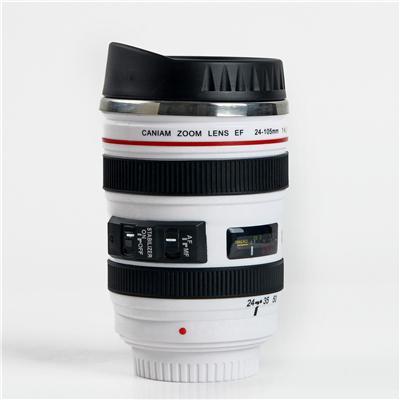 Premium Lens Shaped 400ml Travel Coffee Mug - Fesara