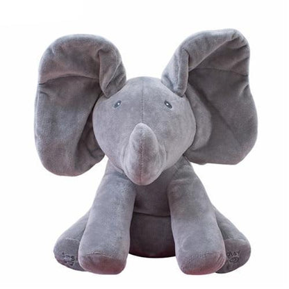 Fun Musical Peek A Boo Elephant Plush Toy - Fesara
