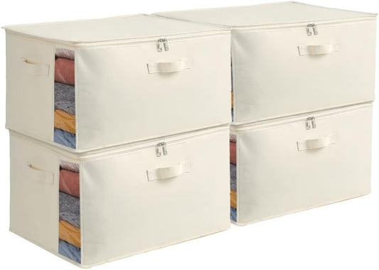 Collapsible Closet Storage Bag Set with Handles & Zipper - Fesara