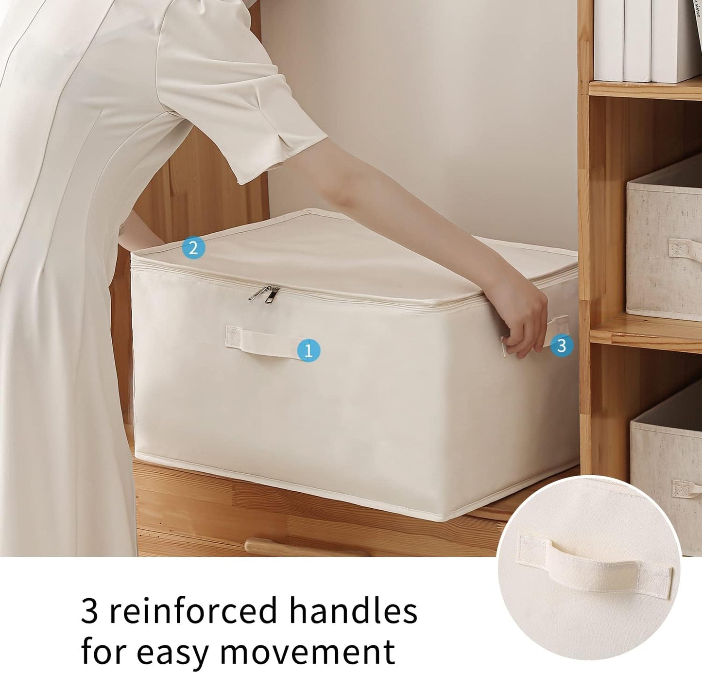 Collapsible Closet Storage Bag Set with Handles & Zipper