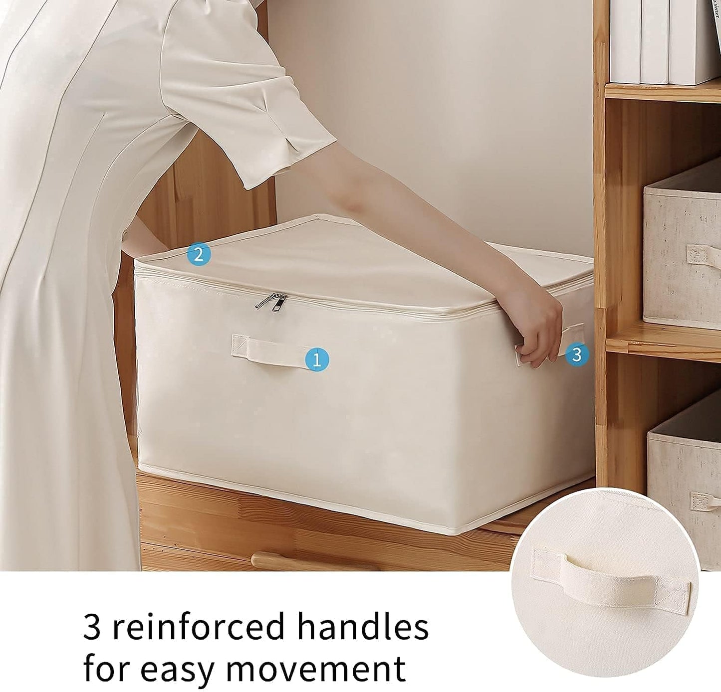 Collapsible Closet Storage Bag Set with Handles & Zipper
