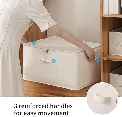 Collapsible Closet Storage Bag Set with Handles & Zipper