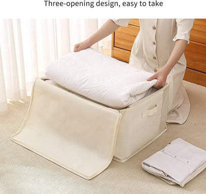 Collapsible Closet Storage Bag Set with Handles & Zipper