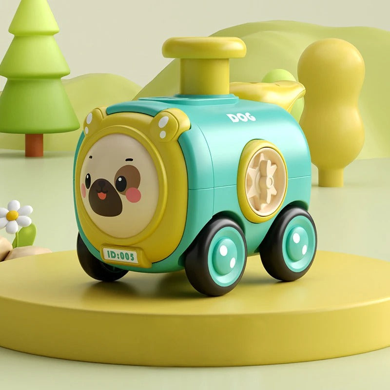 Colorful Kids Toy Train Set with Whistle