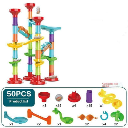 Classic White Marble Coaster Track Set