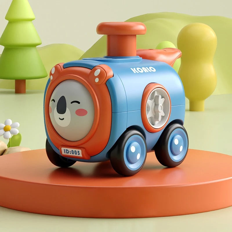 Colorful Kids Toy Train Set with Whistle - Fesara
