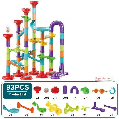 Classic White Marble Coaster Track Set