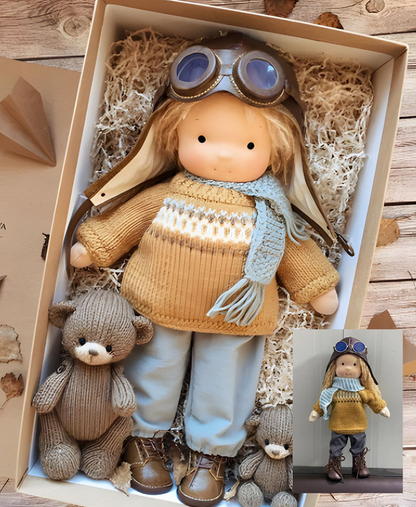 Natural Handmade Doll for Kids Emotional Growth