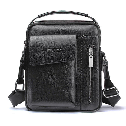 Stylish Mens Crossbody Bag - Faux Leather Satchel