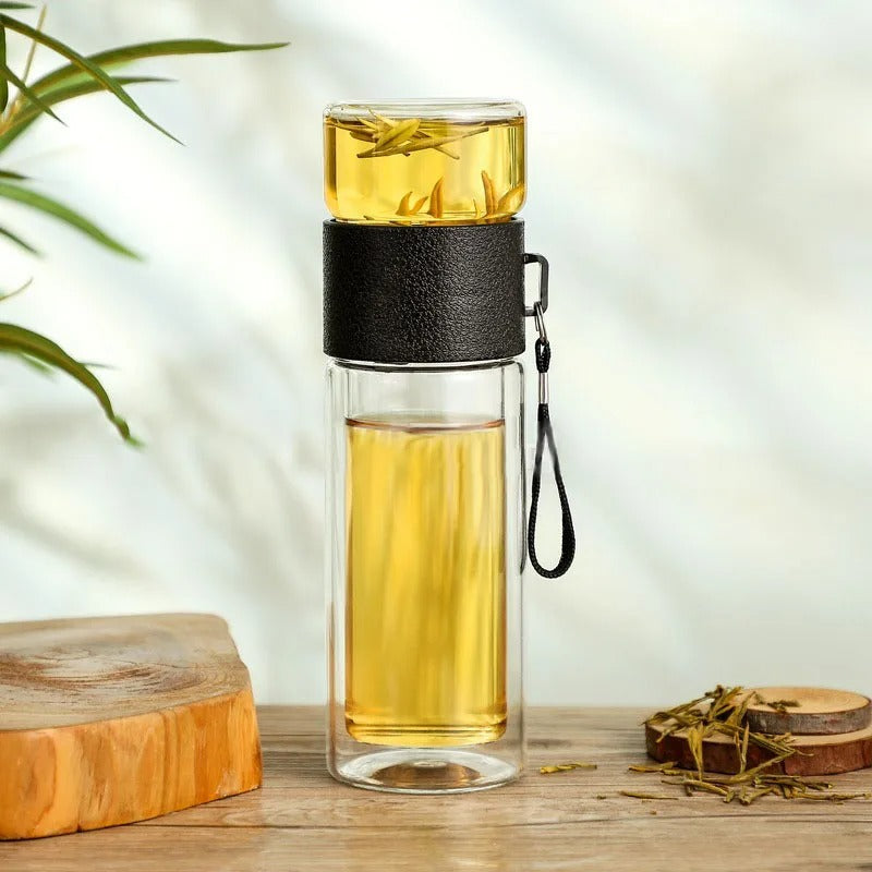 Clear Insulated Water Bottle with Infuser