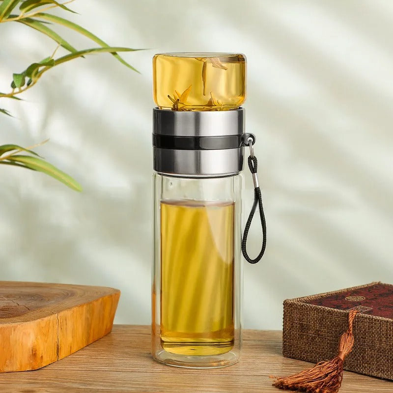 Clear Insulated Water Bottle with Infuser