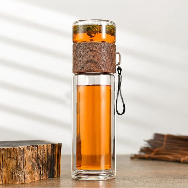 Clear Insulated Water Bottle with Infuser