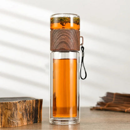 Clear Insulated Water Bottle with Infuser