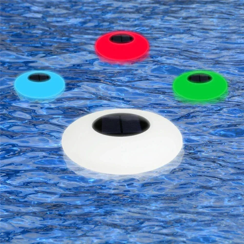 Stylish Round Solar Powered LED Pond Light