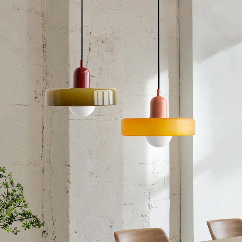Colorful Hanging Glass Pendant Lamp - Fesara