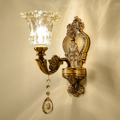 Classic Brass Sconce Light - Fesara