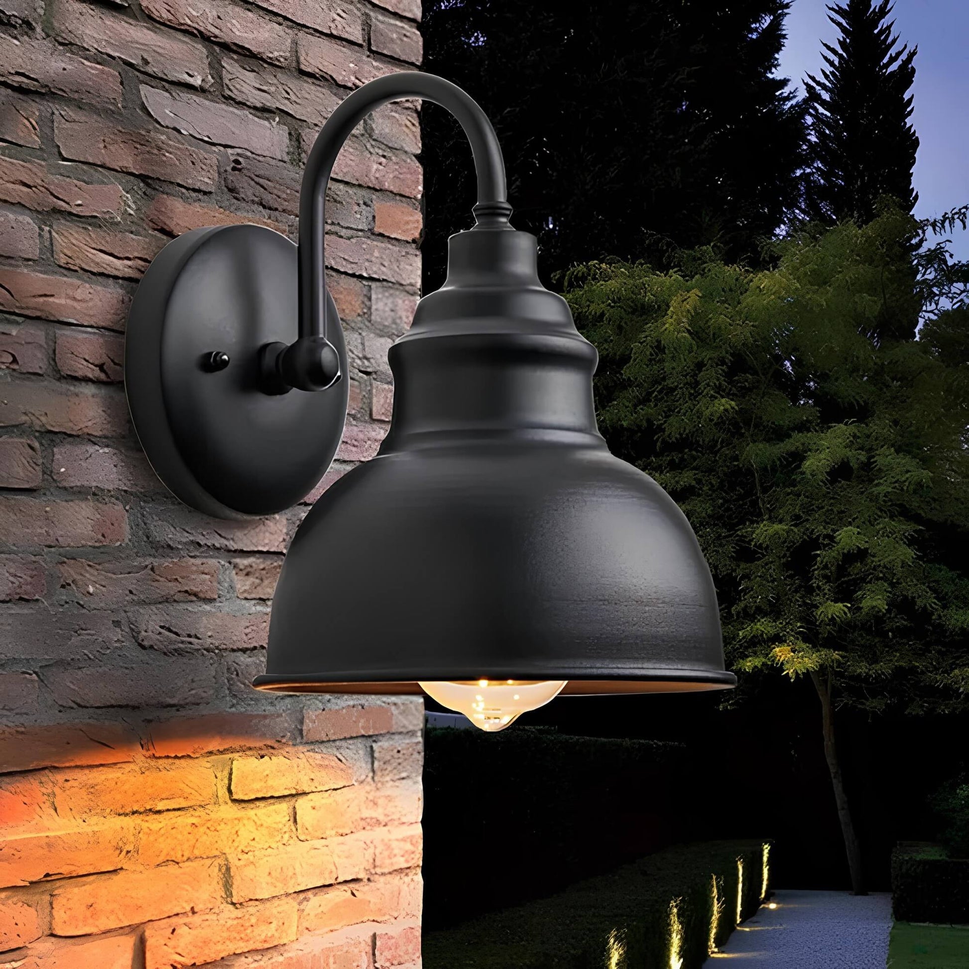 Vintage-Style Outdoor Wall Lantern - Rust-Resistant Exterior Wall Light for Patios and Gardens-3