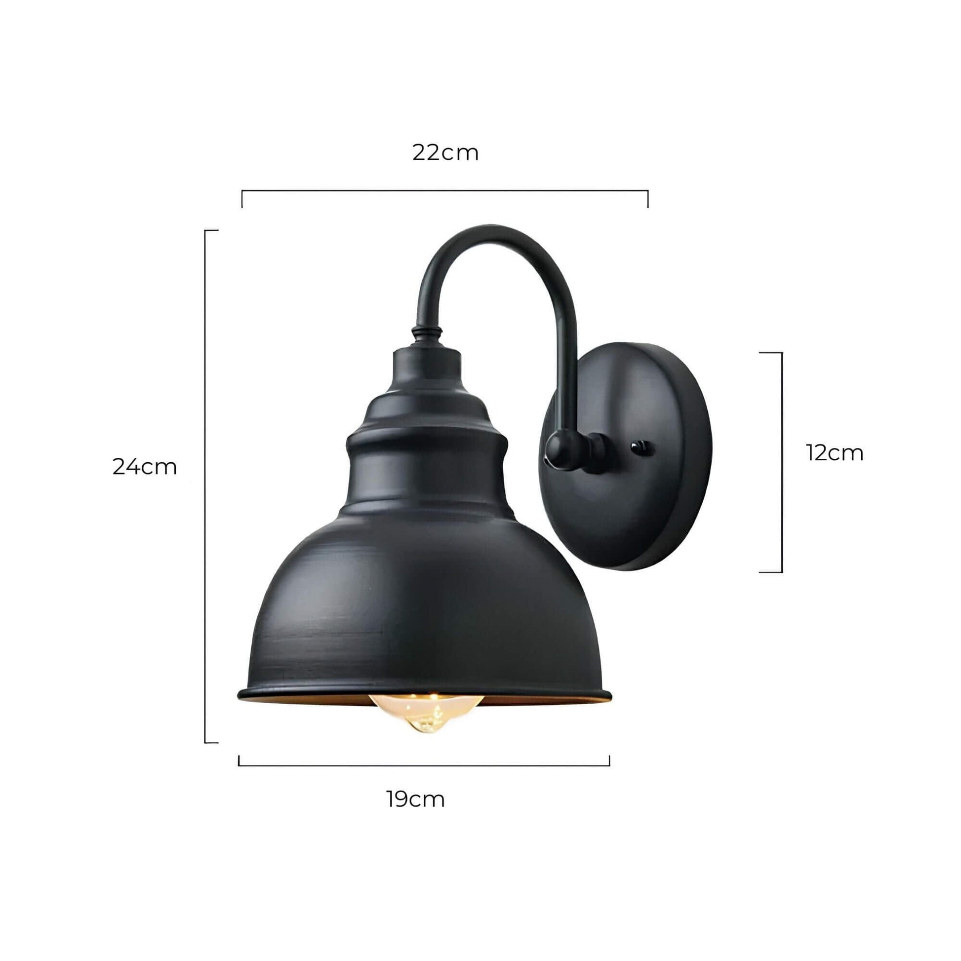 Vintage-Style Outdoor Wall Lantern - Rust-Resistant Exterior Wall Light for Patios and Gardens-5