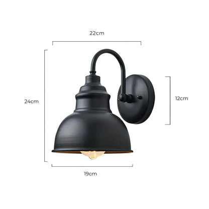 Vintage-Style Outdoor Wall Lantern - Rust-Resistant Exterior Wall Light for Patios and Gardens-5