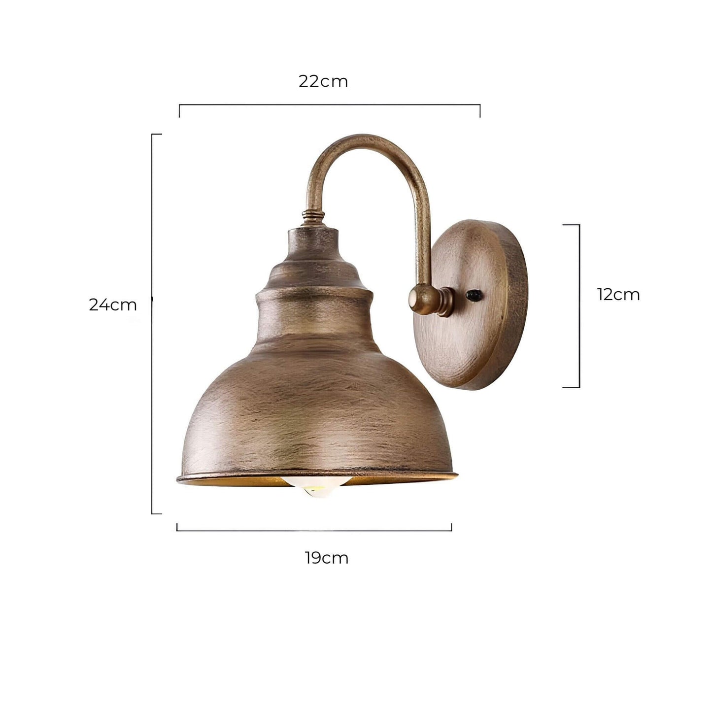 Vintage-Style Outdoor Wall Lantern - Rust-Resistant Exterior Wall Light for Patios and Gardens-6