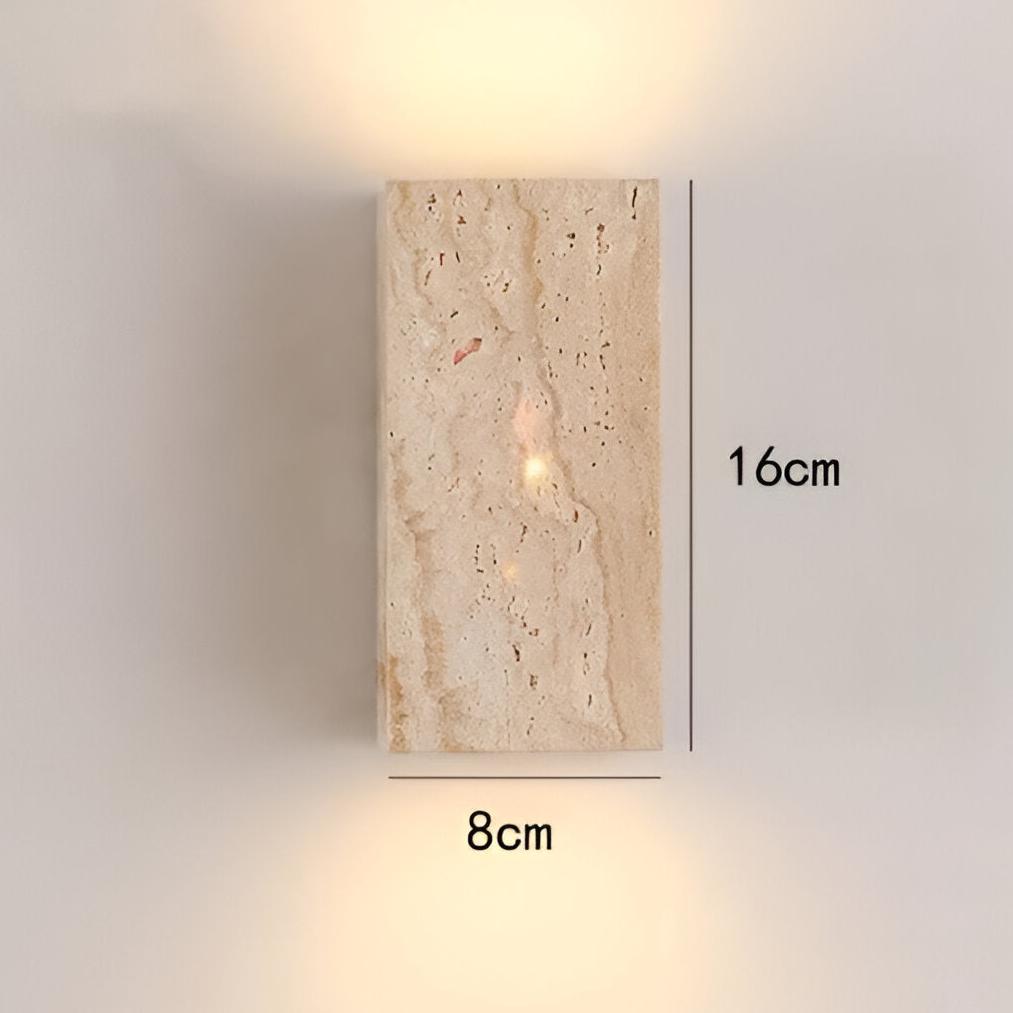 Simple Stone Outdoor LED Wall Sconce Light