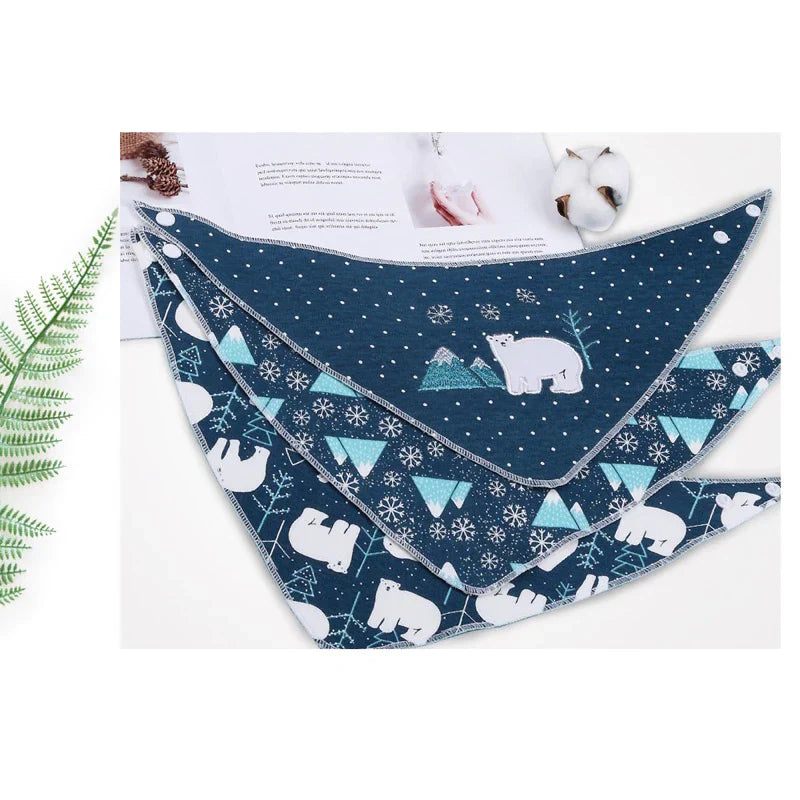 Adorable Baby Bib Scarf Set - Gentle Cotton Cloth